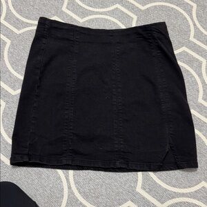 Free People Charcoal Denim Skirt